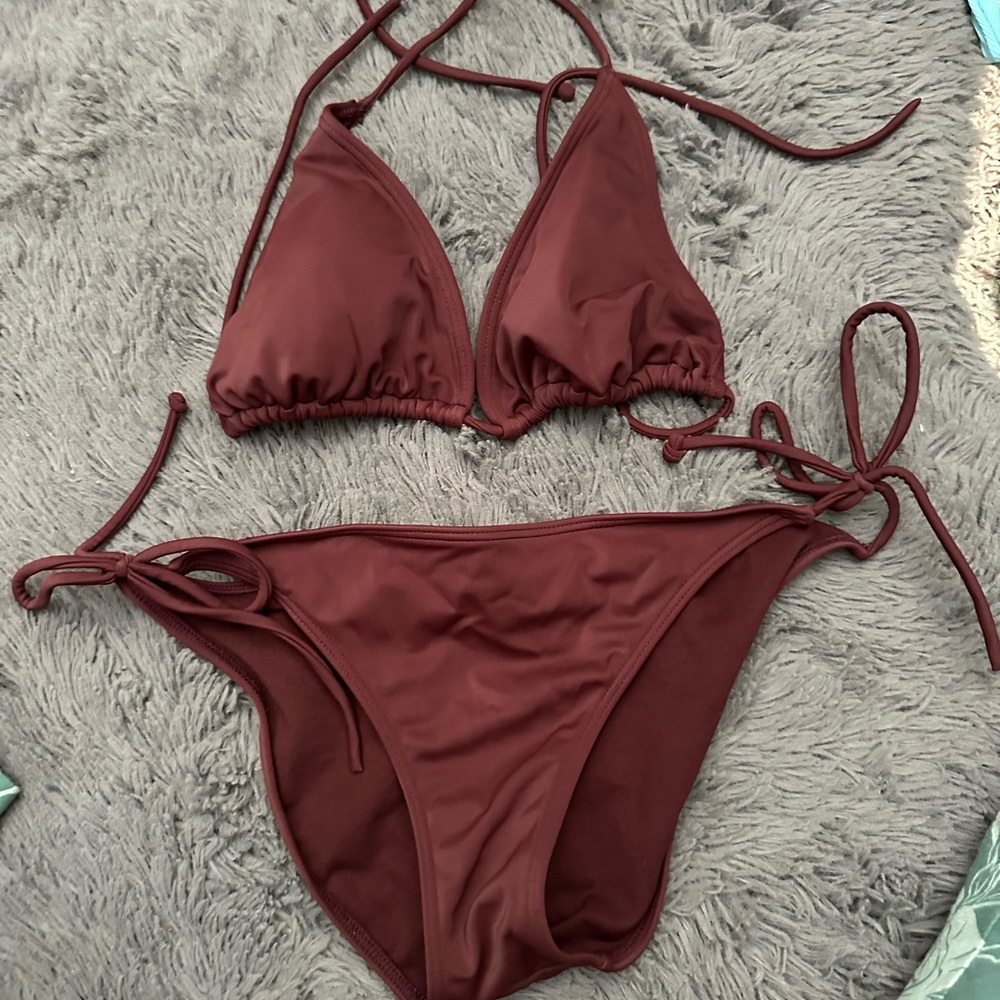 Chic Brown Bikini Set - image 1